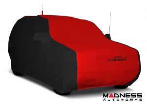 Volkswagen ID. Buzz Custom Fit Vehicle Cover - Satin Stretch - Red w/ Black Sides + Rear Passenger Charger Port Flap